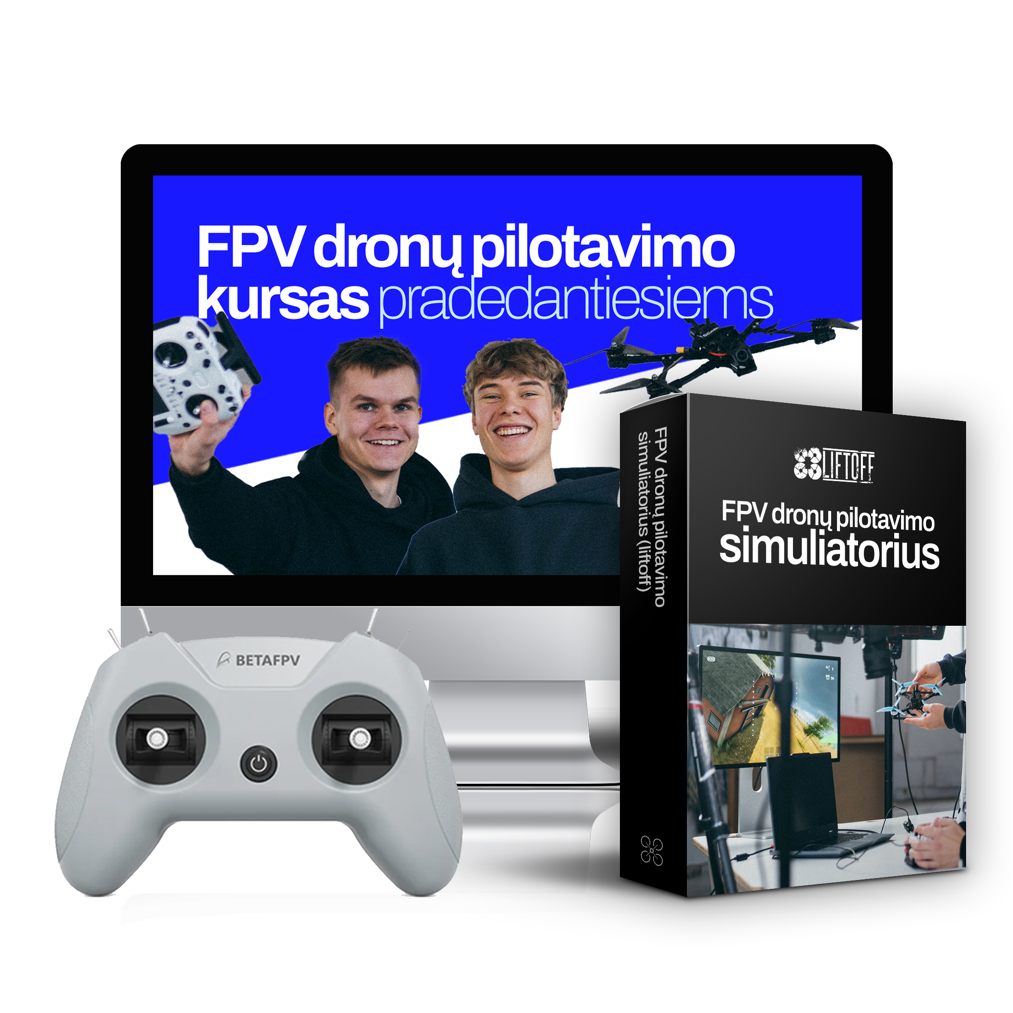 FPV dronų valdymo pradžiamokslis